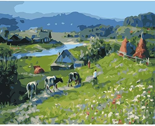 Amazon Co Jp 大人の子供と初心者に適したデジタル絵画のペイント40x50cm 遊牧民 フレームレス おもちゃ