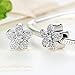 BAMOER 925 Sterling Silver Dazzling Daisy Plant Charm Fit Bracelet With Clear Cubic Zirconia DIY Accessories Jewelry