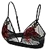 Megan apparel Women's 2 Pack Floral Lace Bralette Breathable Sexy Racerback Lace Bra Bustier