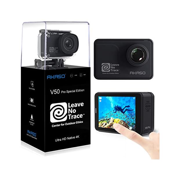 AKASO Action Cam 4K/60FPS 20MP WiFi Actioncam Ultra HD 39M Unterwasserkamera Touchscreen EIS Einstellbar Blickwinkel mit…