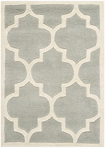 SAFAVIEH Chatham Collection 2' x 3' Grey/Ivory CHT733E Handmade Geometric Premi…