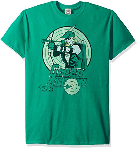 DC Comics Men's Green Arrow T-Shirt, Kelly Green, 2XL