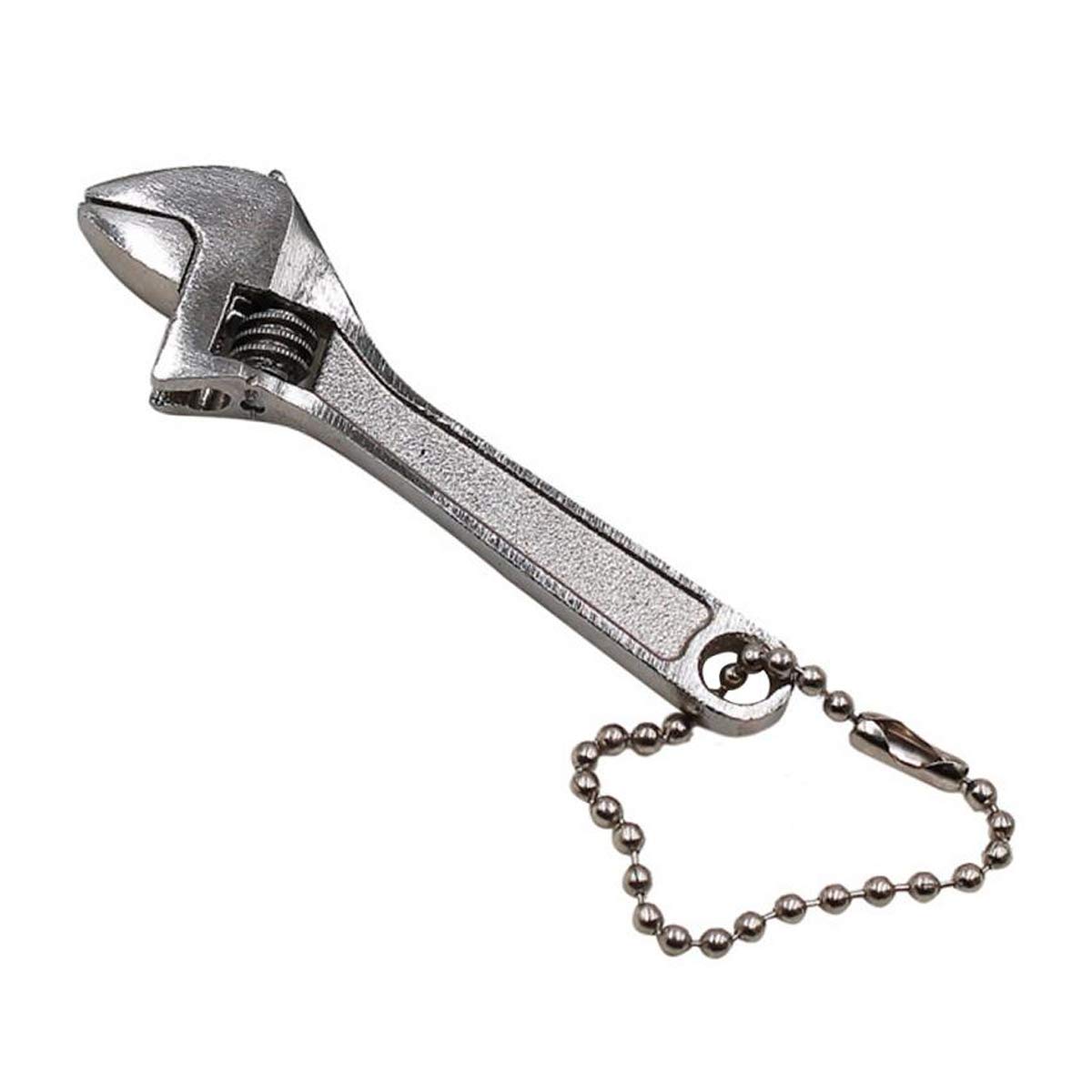 Mini Adjustable Spanner, 2.5" Small Steel Spanner Jaw Wrench HATOOLHA® Hand Wrench Tools for Industry and Auto Repair (Silver)