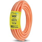 SharkBite 1 Inch x 100 Feet Orange PEX Pipe, Made in the USA, Oxygen Barrier Flexible Water Tubing for Radiant and Hydronic Heating, U880O100