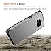 Trianium Galaxy S7 Edge Case [Protak Series] Dural Layer TPU Bumper + Hard Polycarbonate Back Plate Cover [Heavy Duty] + Shock Absorbing Protective Frame for Samsung Galaxy S7 Edge - Gunmetal Gray