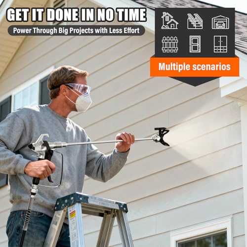 High-Pressure Electric Airless Paint Sprayer, Thinning-Free (Silver) photo 12