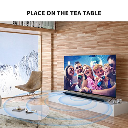 Meidong Soundbar,Sound Bars for TV Bluetooth Speakers Large Size 43 Inch High-Power 72 Watts with Stereo HiFi Opt Remote Control Home Theater System