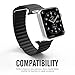 Apple Watch Band Series 1 Series 2, MoKo Premium Soft Leather Loop Band with Strong Adjustable Magnetic Closure for for 42mm Apple Watch 2015 & 2016 All Models, Black (Not fit 38mm Versions)