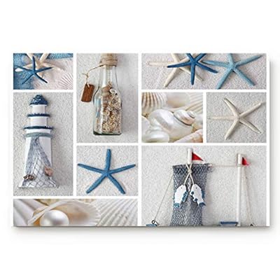 Infinidesign Doormat Absorbs Mud Durable Anti-Slip Low Profile Entrance Bath Rugs Nautical Marine Lighthouse Sail Boat… 51SXcav08HL