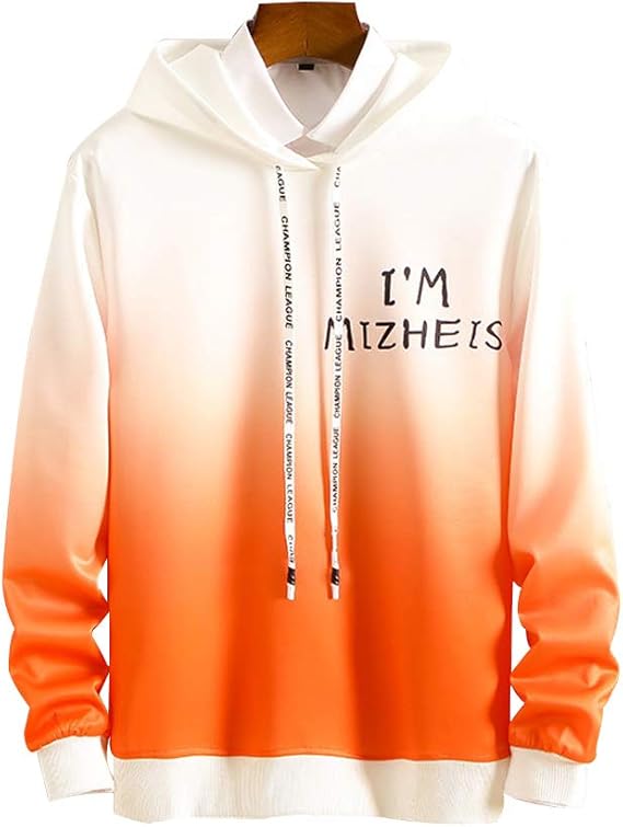 Amazon Wakeup パーカー メンズ 秋服 長袖 グラデーション Tシャツ フード付き おしゃれ カジュアル ゆったり 大きいサイズ プルオーバー 春秋冬 トレーナー パーカー 通販