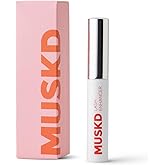 MUSKD Eyelash Growth Serum - Lash Enhancer for Longer, Thicker, Fuller Lashes & Brows - Natural, Vegan & Cruelty-Free Eyelash Serum for Lash & Brow Growth, Gentle Formula (3 ML)