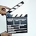 Yamix Clapboard, Wooden Clapboard Director Film Movie Cut Action Scene Slateboard Clapper Board Slate - Black S