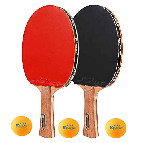 KEVENZ 2Pack Patent Advanced Table Tennis Racket Come with AntiSkid