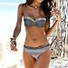 Leadmall Women Bandeau Bikini Set – Ladies Retro Polka Dot Push Up Swimsuit with Removable Strap – Two Piece Beachwearthumb 1