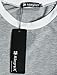 uxcell Men Contrast Color Raglan Tee Shirt Light Gray S US 34