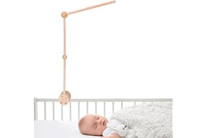 Vlokup Baby Crib Mobile Arm, Wooden Crib Mobile Holder, Mobile Hanger for Crib, Bear