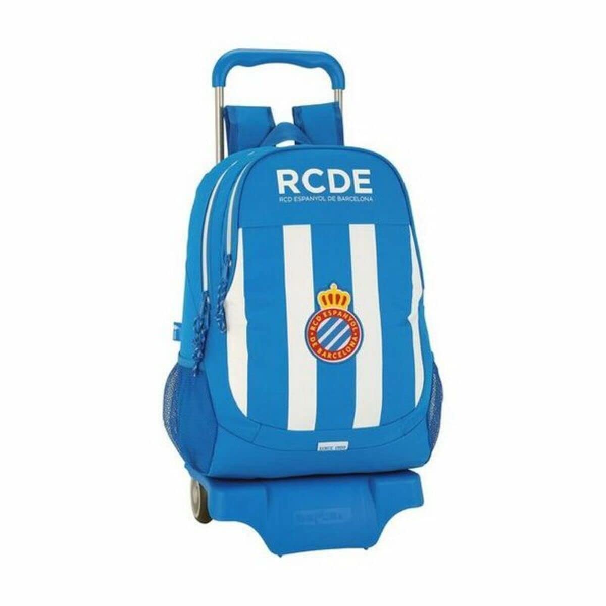 R.C.D. Espanyol Official School Backpack with Safta Trolley