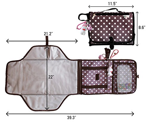 Shayaan Baby Diaper Changing Pad-Portable Diaper Changing Station for Home & Travel- Waterproof & Washable Diaper Changing Mat- Infant and Toddler Reusable Diaper Changing Kit-Bonus Baby Toy