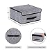Onlyeasy Foldable Storage Bins Cubes Boxes with Lid - Storage Box Cube Cubby Basket Closet Organizer Pack of Two with Leather Handles for Closet Bedroom, 13