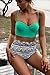 Angerella Retro Vintage High Waisted Bikinis Swimwear Bathing Suit, Green Mint, US8-10=Tag Size XL