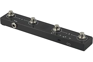 For M-VAVE Chocolate Portable For MIDI Footswitch Controller Rechargeable 4 Button USB Pedal With Smart App Control Metal Dig