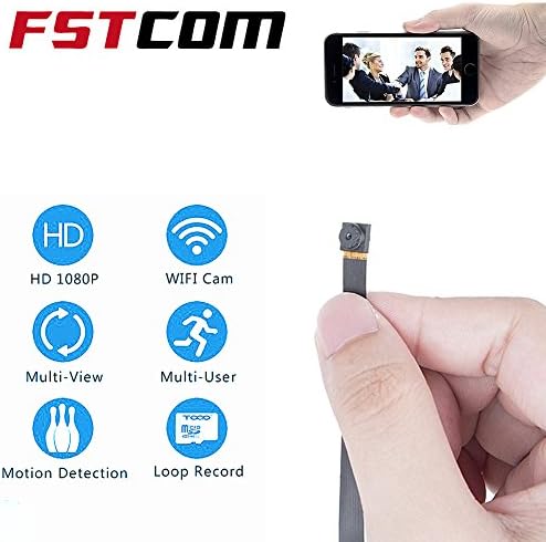 FSTCOM WIFI Spy Camera Wireless Hidden Mini Secret Espias Nanny Cam - 720P, Motion Activated, Remote View, Live Video, APP - Home, Office, Car, Drone Security