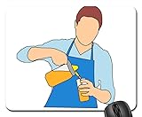 Mouse Pads - Hospitality Male Orange Juice Kitchen