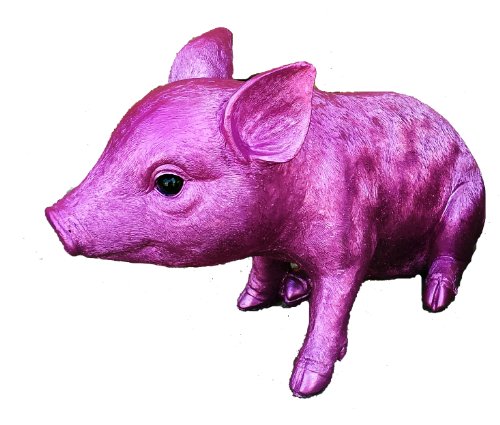 Interior Illusions Chrome Piggy Standing - Pink