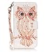 Galaxy Note 5 Case,Galaxy Note 5 Cover, Shiny Glitter Diamond Colorful Art Painting PU Leather Flip Wallet Pouch Stand Credit Card ID Holders Case Cover for Samsung Galaxy Note 5,Jewelry OWL