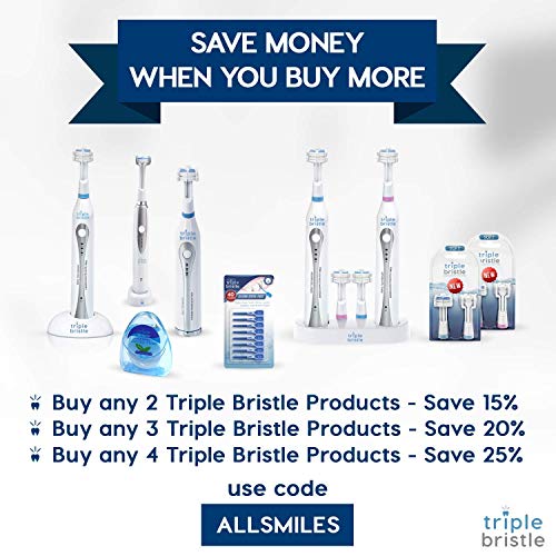 Triple Bristle Replacement Brush Head Refills Innovative 3 Head