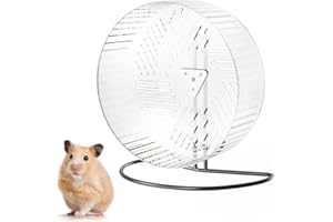 WADY 10 Inch Silent Hamster Wheel for Hedgehogs and Small Animals - Quiet Exercise Wheel with Stable, Rat Flying Saucer Toy M