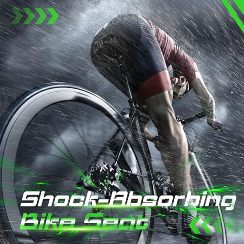 Zacro Bike Seat Cushion Cover - Gel Padded Bike Seat Cover for Men Women, Extra Soft Exercise Bicycle Seat Compatible with Peloton, Outdoor & Indoor