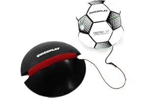 QUICKPLAY Replay Soccer Training Ball | Adjustable Bungee Elastic Training Ball with Base Weight