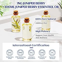 HIQILI Juniper Berry Essential Oil,100% Pure