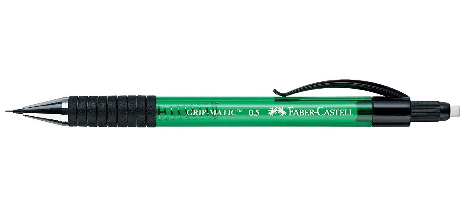 Faber-Castell Grip-Matic 1375 0.5mm Mechanical Pencil - Green (Box of 10)