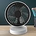 TattyaKoushi Mini USB Desktop Table Fan, Portable Quiet Small USB Fan with Handle for Office Home or Traveling (White)