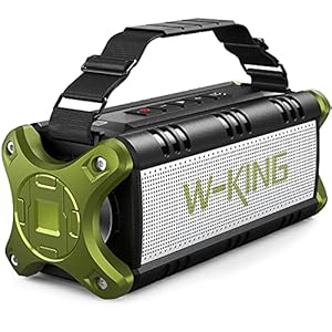 W-KING Bluetooth Speakers, 50W Deep Bass Portable Loud Bluetooth Speaker, IPX6 Waterproof Outdoor Speaker with HD Stereo…