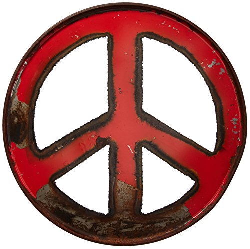 GROOVYSTUFF Red Ruby Groovy Barrel Art Peace Sign