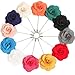 Landisun Men's Lapel Pin Flower Boutonniere Set Handmade For Suits (1 Dozen, Style 3)
