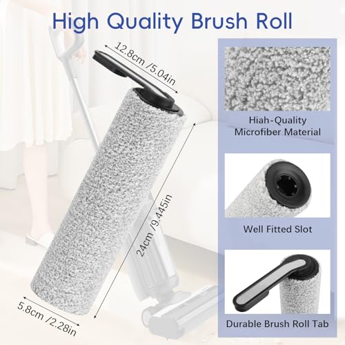 ELEPRUC Accessory Kit for Tineco Floor One S5 / S5 Pro / S5 Pro 2 / Tineco S5 Extreme - Spare Parts for Water and Dust Vacuum Cleaner - 2 x Brush Rollers, 2 x Filters, 1 x Brush