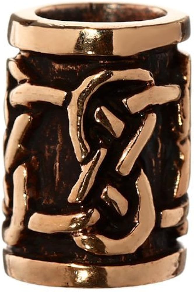 NKlaus Hair Beard Bead DVALIN Celtic Knot Bronze Curly Bead 6402