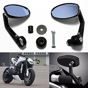 Achteruitkijkspiegel voor motorfiets, 7/8 inch, 22 mm, universele achteruitkijkspiegel voor motorfiets, stuur, ovaal…