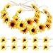 Boao 12 Pcs Sunflower Hair Accessories Include 10 Sunflower Hair Clips and 2 Headband, Hippie Daisy Clips Flower Crown Wreath for Women Bridesmaids Wedding