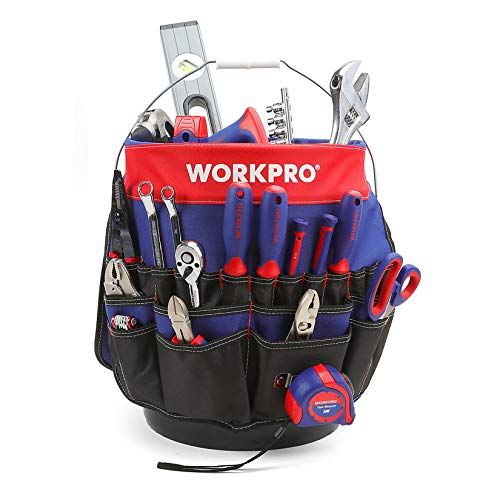 WORKPRO 51 Pocket Tool Organizer for 3.5-5 Gallon Bucket