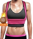 Ursexyly Cute Fat Burner Vest Slimming Shirt Neoprene Sauna Suit Waist Trainer Tank Top for Women (L, US 12-14, Pink Slimming Vest)