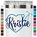 GLITTER Version Nurse RN Heart Stethoscope Decal with Name for Yeti Tumblers Laptops MacBooks Cars etc