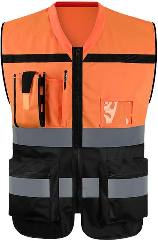 ZUJA High Vis Safety Vest With Reflective Strip Meets ANSI/ISEA