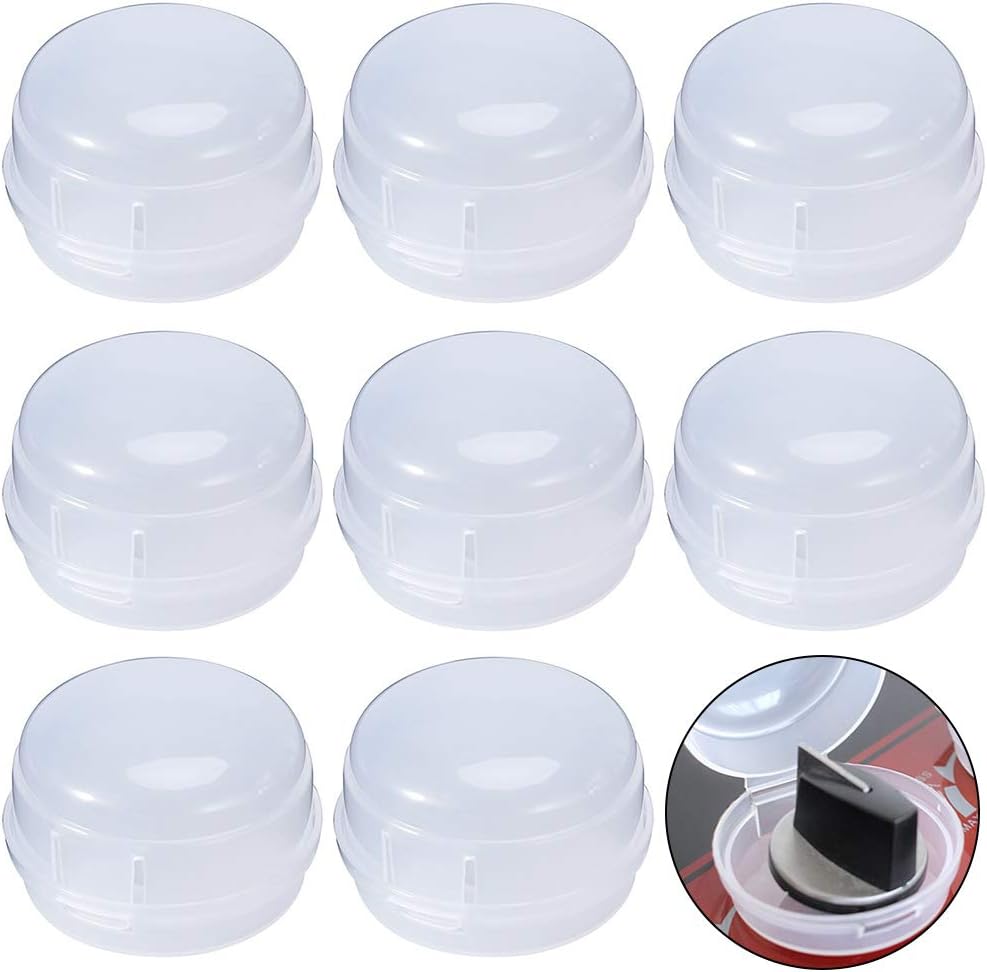 Stove Knob Covers WENTS 8PCS Kitchen Transparent Gas Stove Knob
