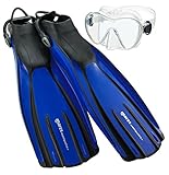 Mares Avanti Quattro Plus Adjustable Heel Strap Fins with Dive Mask