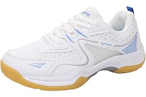 FUNCOS Women's Wide Pickleball Court Sneakers Mesh Breathable Volleyball Badminton Athletic Shoes